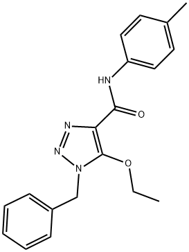 1-BENZYL-5-ETHOXY-N-(4-METHYLPHENYL)-1H-1,2,3-TRIAZOLE-4-CARBOXAMIDE 结构式
