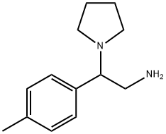 2-(4-甲基苯基)-2-(吡咯烷-1-基)乙烷-1-胺 结构式