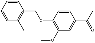 1-(3-Methoxy-4-[(2-methylbenzyl)oxy]phenyl)ethanone 结构式