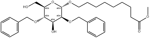 8-METHOXYCARBONYLOCT-1-YL 2,4-DI-O-BENZYL-ALPHA-D-MANNOPYRANOSIDE 结构式