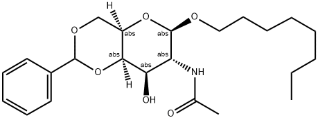 OCT-1-YL 2-ACETAMIDO-4,6-O-BENZYLIDENE-2-DEOXY-BETA-D-GALACTOPYRANOSIDE 结构式