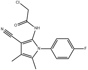 2-CHLORO-N-[3-CYANO-1-(4-FLUOROPHENYL)-4,5-DIMETHYL-1H-PYRROL-2-YL]ACETAMIDE 结构式