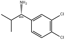 (1S)-1-(3,4-DICHLOROPHENYL)-2-METHYLPROPYLAMINE 结构式
