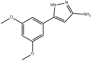 5-(3,5-二甲氧基苯基)-1H-吡唑-3-胺 结构式