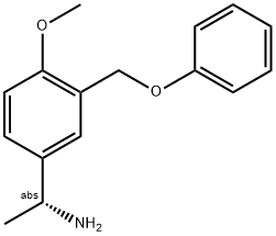 (1R)-1-[4-METHOXY-3-(PHENOXYMETHYL)PHENYL]ETHYLAMINE 结构式