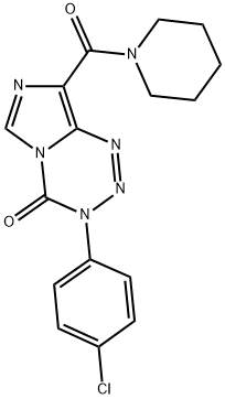 3-(4-CHLOROPHENYL)-8-(PIPERIDIN-1-YLCARBONYL)IMIDAZO[5,1-D][1,2,3,5]TETRAZIN-4(3H)-ONE 结构式