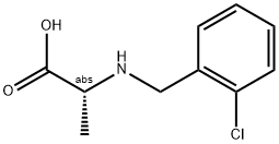 (2R)-2-[(2-CHLOROBENZYL)AMINO]PROPANOIC ACID 结构式