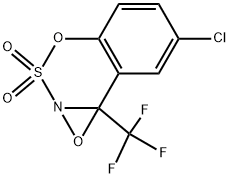 6-CHLORO-7B-TRIFLUOROMETHYL-7BH-1,3-DIOXA-2-THIA-1A-AZA-CYCLOPROPA[A]NAPHTHALENE 2,2-DIOXIDE 结构式