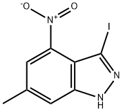 3-碘-6-甲基-4-硝基-2H-吲唑 结构式