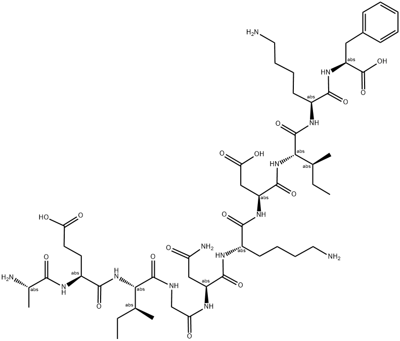 H2N-AEIGNKDIKF-OH 结构式