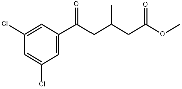 METHYL 5-(3,5-DICHLOROPHENYL)-3-METHYL-5-OXOVALERATE 结构式