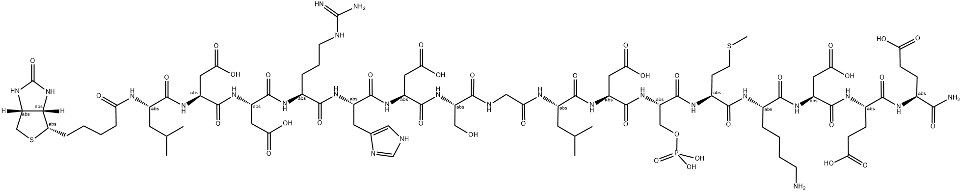 BIOT-LDDRHDSGLD(PS)MKDEE-AMIDE 结构式