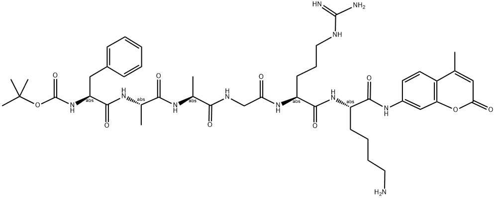 BOC-PHE-ALA-ALA-GLY-ARG-LYS-AMC 结构式