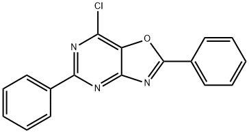 7-CHLORO-2,5-DIPHENYL[1,3]OXAZOLO[4,5-D]PYRIMIDINE 结构式