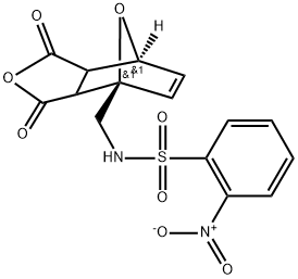 N-[(3,5-DIOXO-4,10-DIOXATRICYCLO[5.2.1.0(2,6)]DEC-8-EN-1-YL)METHYL]-2-NITROBENZENESULFONAMIDE 结构式