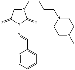 1-BENZYLIDENAMINO-3-((4-METHYL-1-PIPERAZINYL)BUTYL)-1,3-IMIDAZOLIDIN-2,5-DIONE 结构式