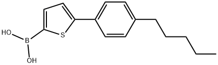 5-(4-PENTYLPHENYL)THIOPHENE-2-BORONIC ACID 结构式