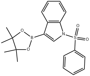 1-(PHENYLSULFONYL)-3-INDOLEBORONIC ACID PINACOL ESTER 结构式