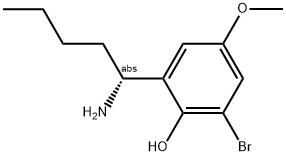 2-((1R)-1-Aminopentyl)-6-bromo-4-methoxyphenol 结构式
