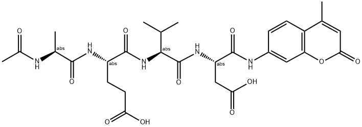 AC-ALA-GLU-VAL-ASP-7-AMINO-4-METHYLCOUMARIN 结构式