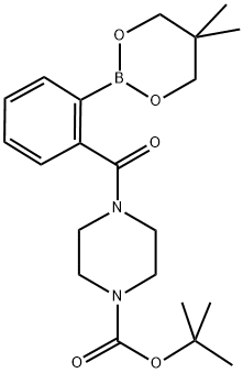 TERT-BUTYL 4-[2-(5,5-DIMETHYL-1,3,2-DIOXABORINAN-2-YL)BENZOYL]PIPERAZINE-1-CARBOXYLATE 结构式