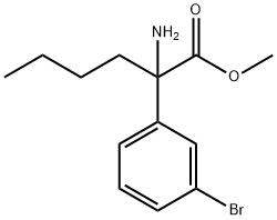 2-氨基-2-(3-溴-苯基)-己酸甲酯 结构式