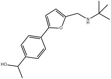 1-(4-(5-((TERT-BUTYLAMINO)METHYL)-2-FURYL)PHENYL)ETHANOL 结构式