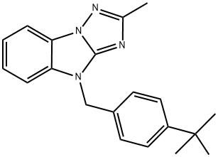 4-(4-TERT-BUTYLBENZYL)-2-METHYL-4H-[1,2,4]TRIAZOLO[1,5-A]BENZIMIDAZOLE 结构式