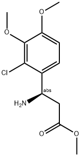 METHYL (3R)-3-AMINO-3-(2-CHLORO-3,4-DIMETHOXYPHENYL)PROPANOATE 结构式