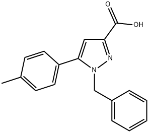 1-BENZYL-5-P-TOLYL-1H-PYRAZOLE-3-CARBOXYLIC ACID 结构式