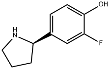 4-((2R)PYRROLIDIN-2-YL)-2-FLUOROPHENOL 结构式