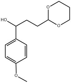 3-[2-(1,3-DIOXANYL)]-1-(4-METHOXYPHENYL)-1-PROPANOL 结构式