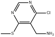 (4-CHLORO-6-(METHYLTHIO)PYRIMIDIN-5-YL)METHANAMINE 结构式