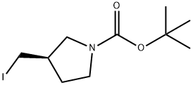 (R)-1-BOC-3-碘甲基吡咯烷 结构式