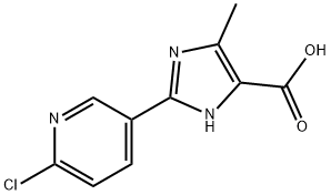 2-(6-CHLORO-PYRIDIN-3-YL)-5-METHYL-3H-IMIDAZOLE-4-CARBOXYLIC ACID 结构式