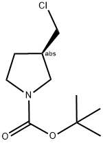 3(R)-Chloromethyl-pyrrolidine-1-carboxylic acid tert-butyl ester 结构式