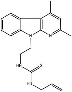 N-ALLYL-N'-[2-(2,4-DIMETHYL-9H-PYRIDO[2,3-B]INDOL-9-YL)ETHYL]THIOUREA 结构式