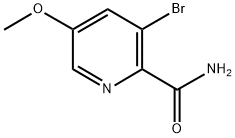 3-BROMO-5-METHOXYPYRIDINE-2-CARBOXAMIDE 结构式