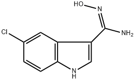 5-CHLORO-N-HYDROXYINDOLE-3-CARBOXAMIDINE 结构式