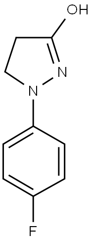 1-(4-FLUOROPHENYL)-3-HYDROXY-2-PYRAZOLINE 结构式