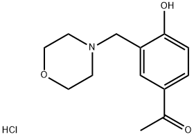 1-[4-HYDROXY-3-(MORPHOLIN-4-YLMETHYL)PHENYL]ETHANONE HYDROCHLORIDE 结构式