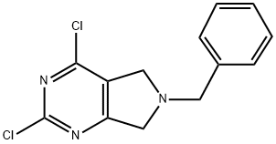 N-苄基-2,4-二氯-6,7-二氢-5H-吡咯并[3,4-D]嘧啶 结构式