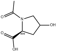 (S)-1-ACETYL-4-HYDROXY-PYRROLIDINE-2-CARBOXYLIC ACID 结构式