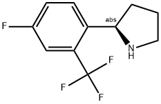 (2R)-2-[4-FLUORO-2-(TRIFLUOROMETHYL)PHENYL]PYRROLIDINE 结构式