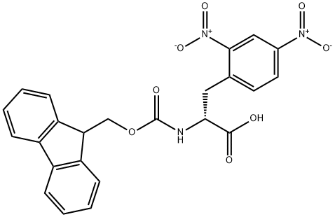 (R)-2-((((9H-芴-9-基)甲氧基)羰基)氨基)-3-(2,4-二硝基苯基)丙酸 结构式