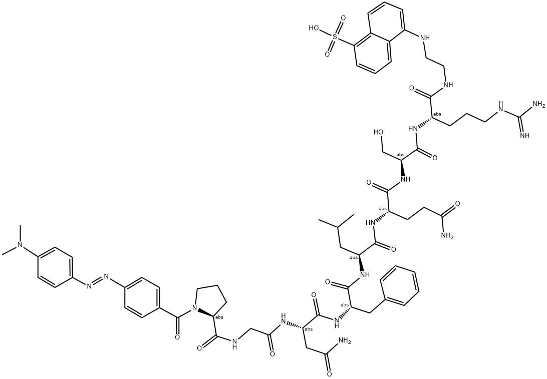 DABCYL-PGNFLQSR-EDANS 结构式