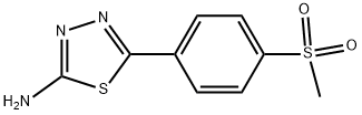 5-(4-METHANESULFONYL-PHENYL)-[1,3,4] THIADIAZOL-2-YLAMINE 结构式