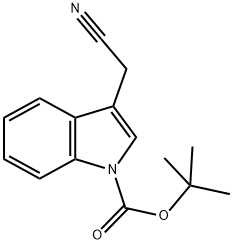 TERT-BUTYL 3-(CYANOMETHYL)-1H-INDOLE-1-CARBOXYLATE 结构式