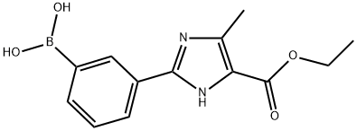 3-(5-ETHOXYCARBONYL-4-METHYL-IMIDAZO-2-YL)PHENYLBORONIC ACID 结构式