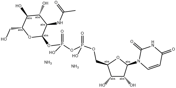 UDP-ALPHA-N-ACETYL-D-GLUCOSAMINE DIAMMONIUM SALT 结构式